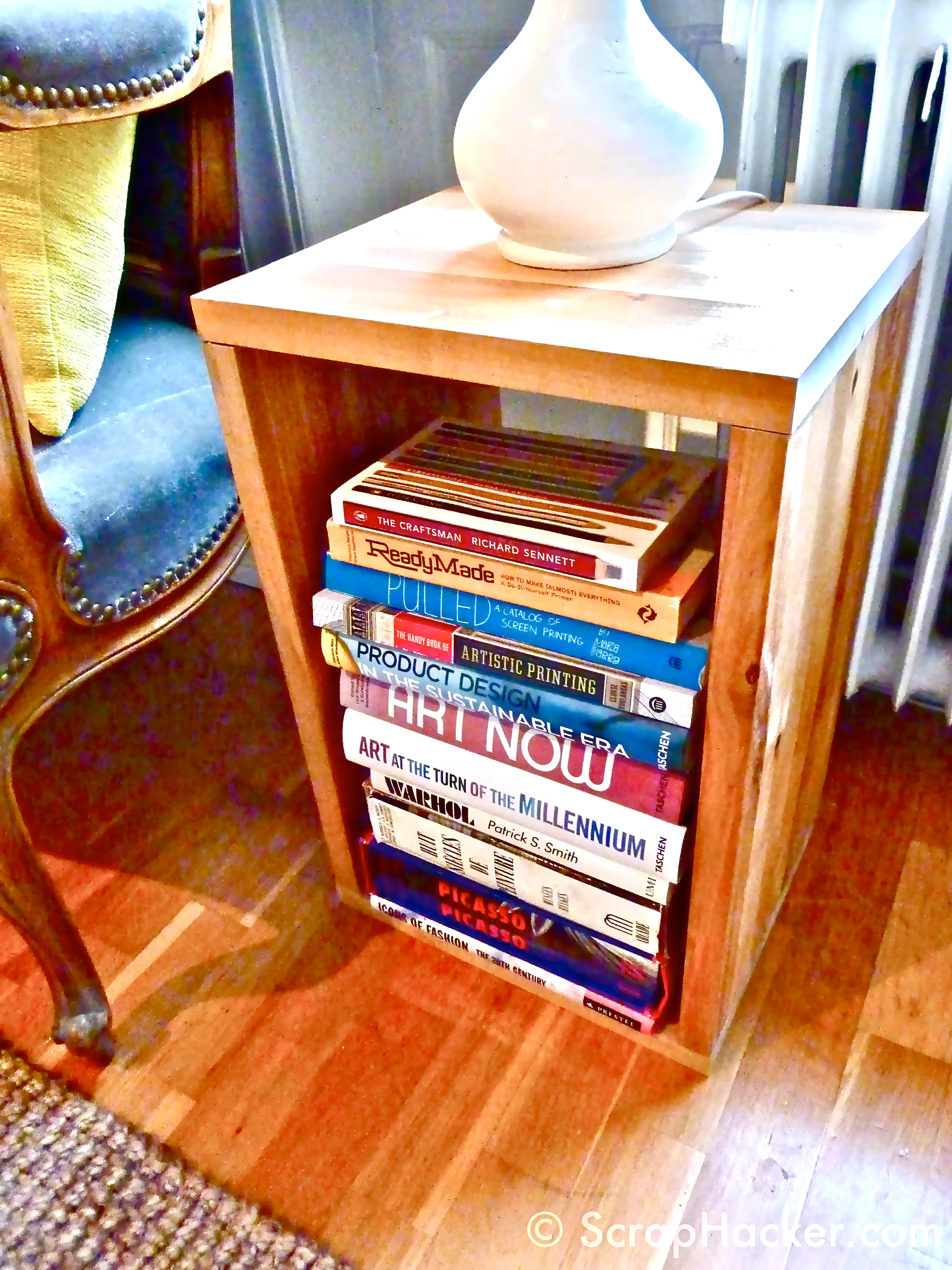 A 5 Step D I Y Tutorial Ikea Ekby Shelves Hacked Into A Side Table