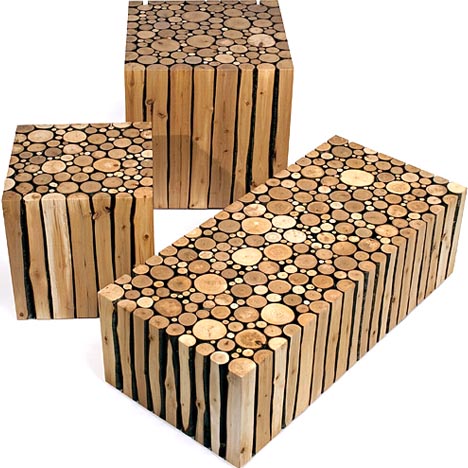 Inspiration - ScrapHack your own Modern Log Furniture