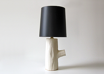Black & White Log Lamp