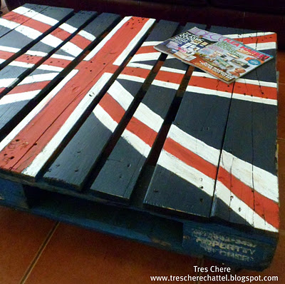 Union jack pallet coffee table