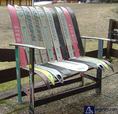 Top-5 Recycled Ski Furniture Hack Ideas - ScrapHacker.com