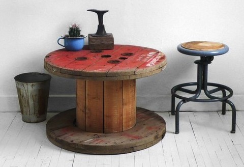 Cable Spool Coffee Table