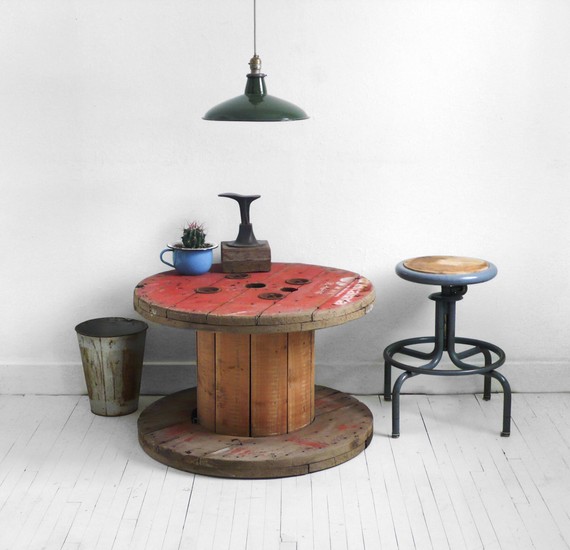 Wooden Cable Spool Table