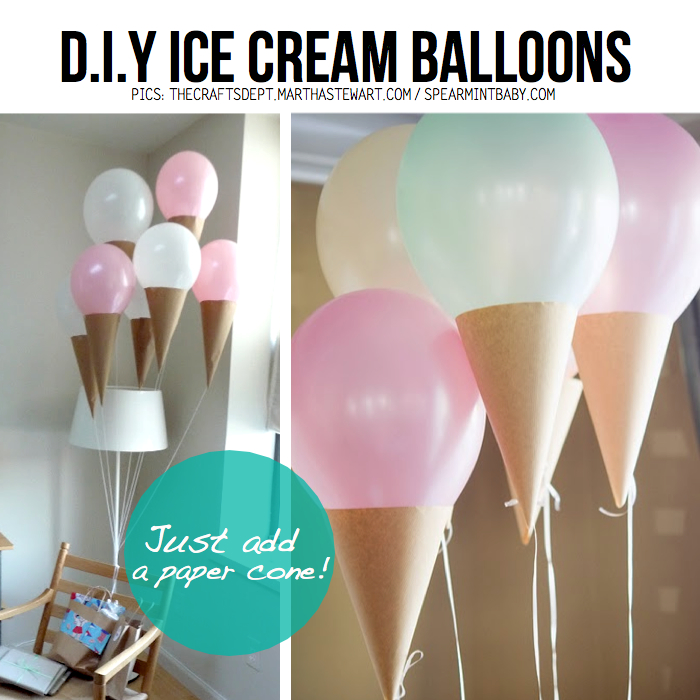 DIY Ice Cream Balloons