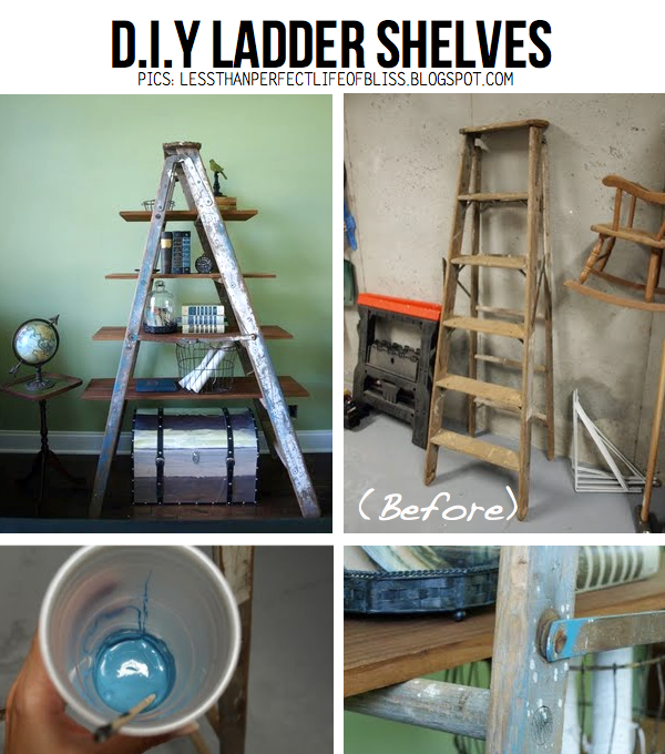  the way to score stylish ladder shelves in no time, DIY TUTORIAL HERE