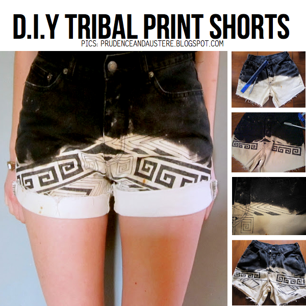 DIY Tribal Print Shorts